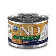 Ração Úmida Lata N&D Ancestral Grain para cachorros adultos cordeiro e blueberry 140g