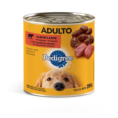 Produto Ração Úmida Lata Pedigree Para Cachorros Adultos Carne ao Molho 290g