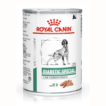 Ração Úmida Lata Royal Canin Diabetic Special 410g Baixo Carboidrato para Cães Adultos - Imagem principal