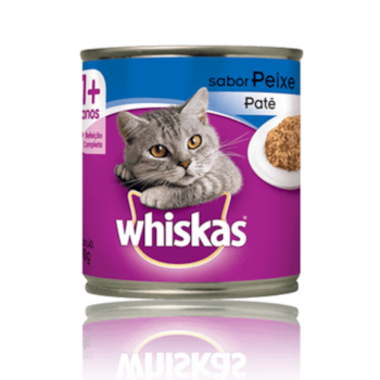 Ração Úmida Lata Whiskas para gatos adultos patê de peixe 290g - Imagem principal