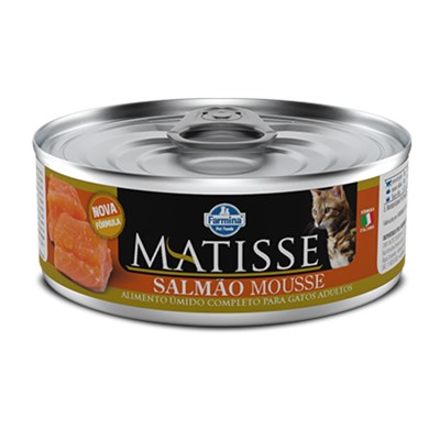 Produto Ração Umida Matisse Mousse para gatos adultos salmão 85g