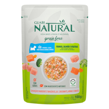 Ração Úmida para Cães Adultos Guabi Natural Grain Free 100gr sabor Frango Salmão - Imagem principal