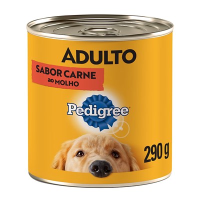 Ração Úmida Pedigree 290gr sabor Carne ao Molho para Cães Adultos