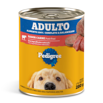 Ração Úmida Pedigree Patê 280gr sabor Carne Cães Adultos - Imagem principal