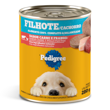 Ração Úmida Pedigree Patê 280gr sabor Carne e Frango para Cães Filhotes - Imagem principal