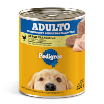 Ração Úmida Pedigree Patê 280gr sabor Frango para Cães Adultos - Imagem principal