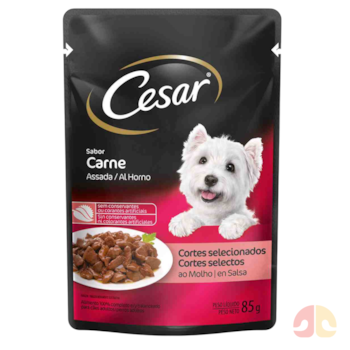 Ração Úmida Sache Cesar para Cachorros Adultos 85gr Sabor Carne Assada - Imagem principal