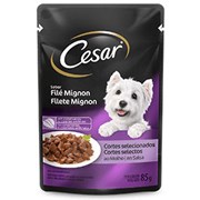 Ração Úmida Sache Cesar para Cachorros Adultos 85gr sabor Filé Mignon