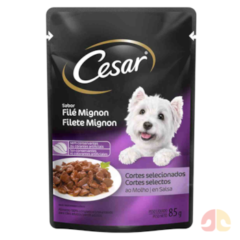 Ração Úmida Sache Cesar Para Cães Adultos 85gr Sabor Filé Mignon - Imagem principal