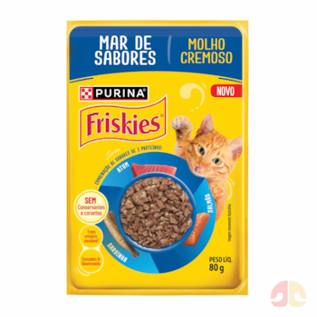 Ração Úmida Sachê Friskies Mar de Sabores para Gatos Adultos 80g - Imagem principal