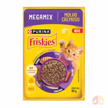 Ração Úmida Sachê Friskies Megamix para Gatos Adultos 80g - Imagem principal