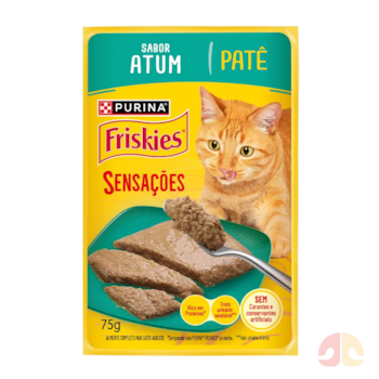 Ração Úmida Sachê Friskies Patê Sensações para Gatos Adultos Sabor Atum 75g - Imagem principal