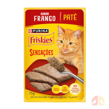 Ração Úmida Sachê Friskies Patê Sensações para Gatos Adultos Sabor Frango 75g - Imagem principal