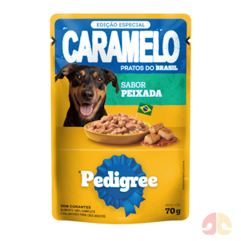 Ração Úmida Sachê Pedigree Caramelo sabor Peixada 70g Cães Adultos - Imagem principal