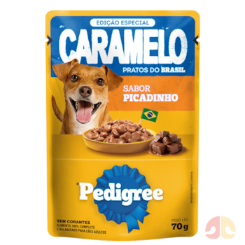 Ração Úmida Sachê Pedigree Caramelo sabor Picadinho 70g Cães Adultos - Imagem principal