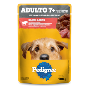 Ração Úmida Sache Pedigree Para Cães Sênior +7 Anos De Porte Pequeno Carne Ao Molho 100g - Imagem principal
