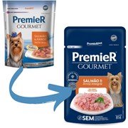Ração Úmida Sachê Premier Gourmet para Cães Adultos de Porte Pequeno Salmão e Arroz Integral 85g
