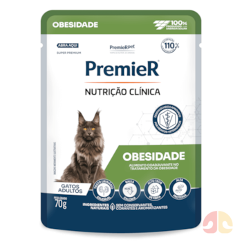 Ração Úmida Sachê PremieR Nutrição Clínica Obesidade 70gr para Gatos - Imagem principal