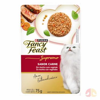 Ração Úmida Sachê Purina Fancy Feast Supremo Sabor Carne para Gatos Adultos 75g - Imagem principal