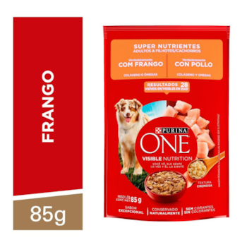 Ração Úmida Sachê Purina One para Cães Adultos e Filhotes sabor Frango 85gr - Imagem principal