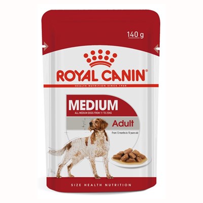 Produto Ração Úmida Sachê Royal Canin Medium para Cães Adultos de Porte Médio 140g