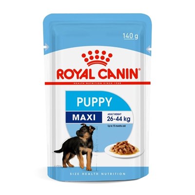 Ração Úmida Sachê Royal Canin Puppy Maxi para Cachorros Filhotes Porte Grande 140g