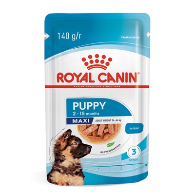 Produto Ração Úmida Sachê Royal Canin Puppy Maxi para Cães Filhotes de Porte Grande 140g