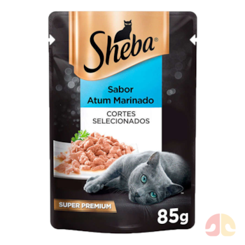 Ração Úmida Sache Sheba 85gr Gatos Adultos Atum Marinado - Imagem principal