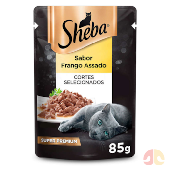 Ração Úmida Sachê Sheba 85gr Gatos Adultos Frango Assado - Imagem principal