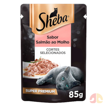 Ração Úmida Sachê Sheba 85gr Gatos Adultos Salmão ao Molho - Imagem principal