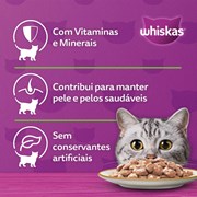Ração Úmida Sachê Whiskas para gatos adultos frango ao molho 85g
