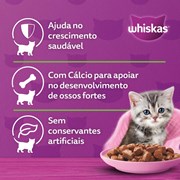 Ração Úmida Sachê Whiskas para gatos filhotes carne 85g