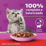 Ração Úmida Sachê Whiskas para gatos filhotes carne 85g
