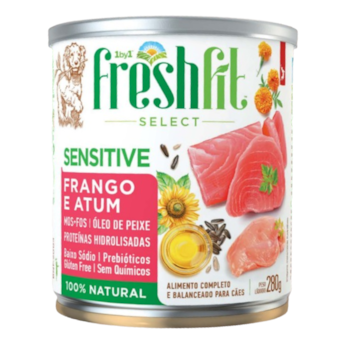 Ração Úmida Spin Pet Fresh Fit Sensitive para cães sabor frango e atum 280g - Imagem principal