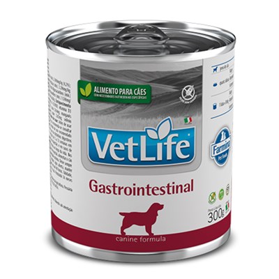 Ração Úmida VetLife Gastrointestinal para cachorros adultos 300gr