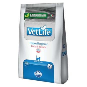 Ração Vet Life Hypoallergenic Pork e Potato 400gr Gatos Adultos - Imagem principal