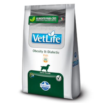 Ração Vet Life Natural Obesity e Diabetic 10,1kg Sabor Peixe para Cães - Imagem principal