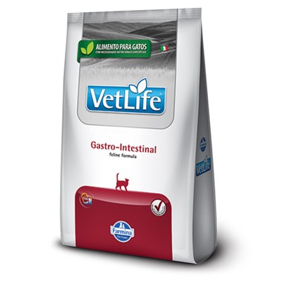 Ração VetLife Gastro-Intestinal para gatos adultos 400gr