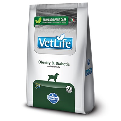 Ração VetLife Obesity e Diabetic para cachorros adultos 2,0kg