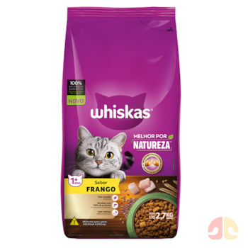 Ração Whiskas Melhor Por Natureza para Gatos Adultos Sabor Frango 2,7kg - Imagem principal