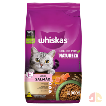 Ração Whiskas Melhor Por Natureza para Gatos Adultos Sabor Salmão 2,7kg - Imagem principal