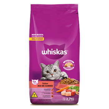 Ração Whiskas Para Gatos Adultos Mix De Carnes 2,7 kg - Imagem principal