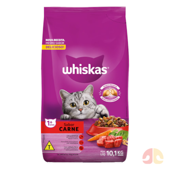 Ração Whiskas para gatos adultos sabor carne 900 gr - Imagem principal
