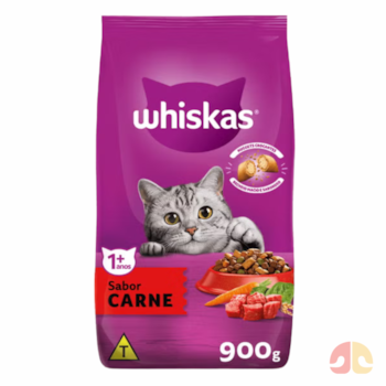 Ração Whiskas para gatos adultos sabor carne 900 gr - Imagem principal