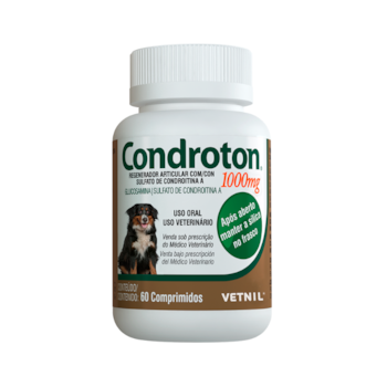 Regenerador Articular Vetnil Condroton 1000 para Cachorros com 60 comprimidos - Imagem principal