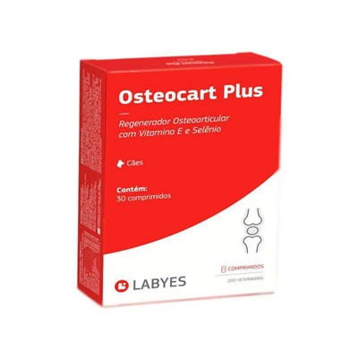 Regenerador Osteoarticular Osteocart Plus para Cachorros e Gatos com 30 Comprimidos
