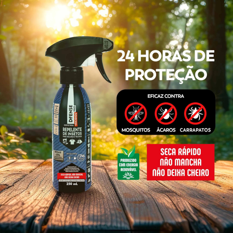 Repelente de Insetos D-Fense Pro Tecidos Haxea 250ml