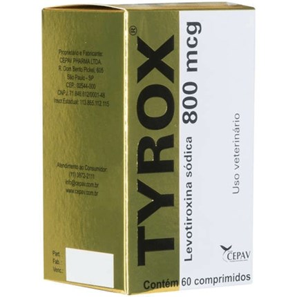 Repositor Hormonal Tyrox 800mcg para cachorros