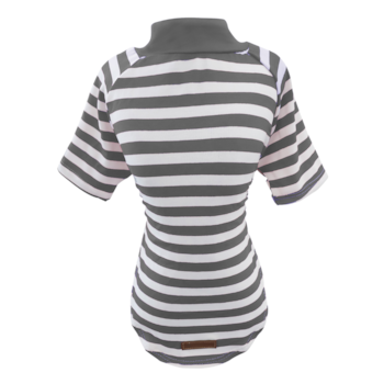 Roupinha Blusa Listra com Mangas Cinza Fábrica Pet GG para Cães - Imagem principal