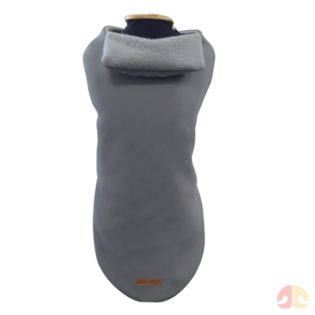 Roupinha Capa Alfaiataria Lisa Cinza Fábrica Pet PP para Cães - Imagem principal